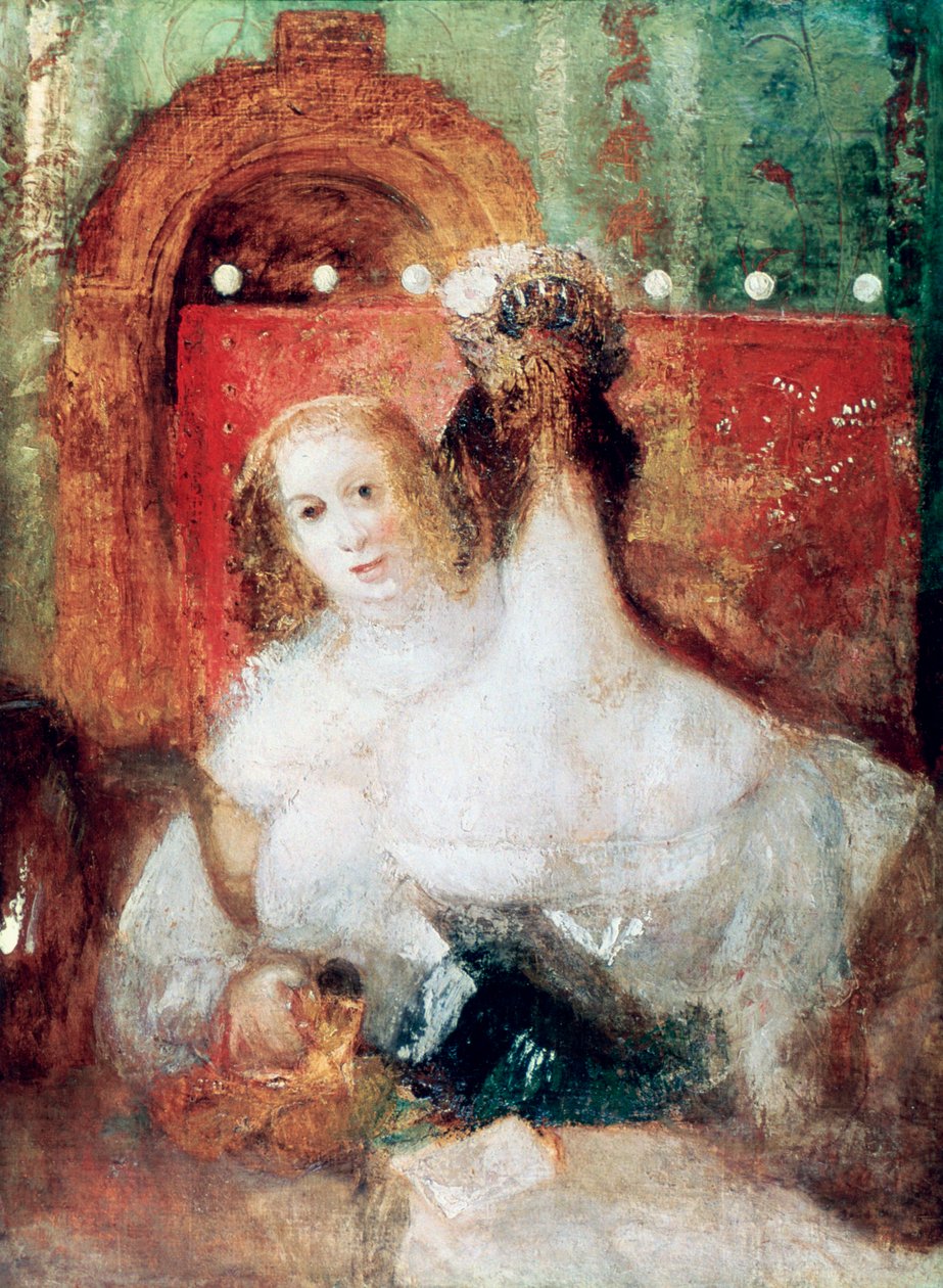 To kvinner med et brev, c1830 av Joseph Mallord William Turner