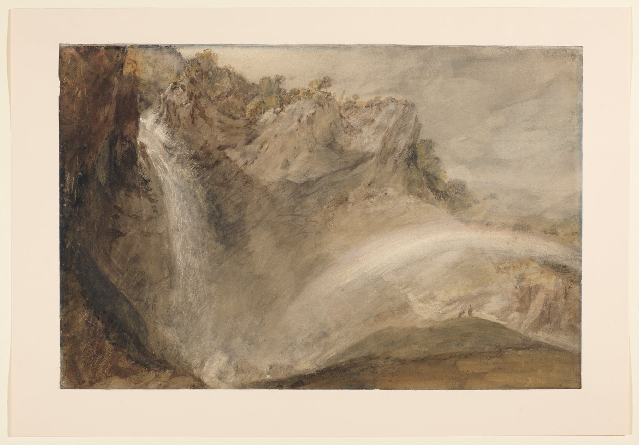 Øvre fossefall i Reichenbach, 1802 av Joseph Mallord William Turner