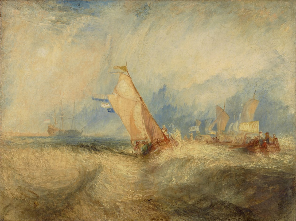 Van Tromp legger ut på sjøen for å behage sine herrer og blir skikkelig våt av Joseph Mallord William Turner