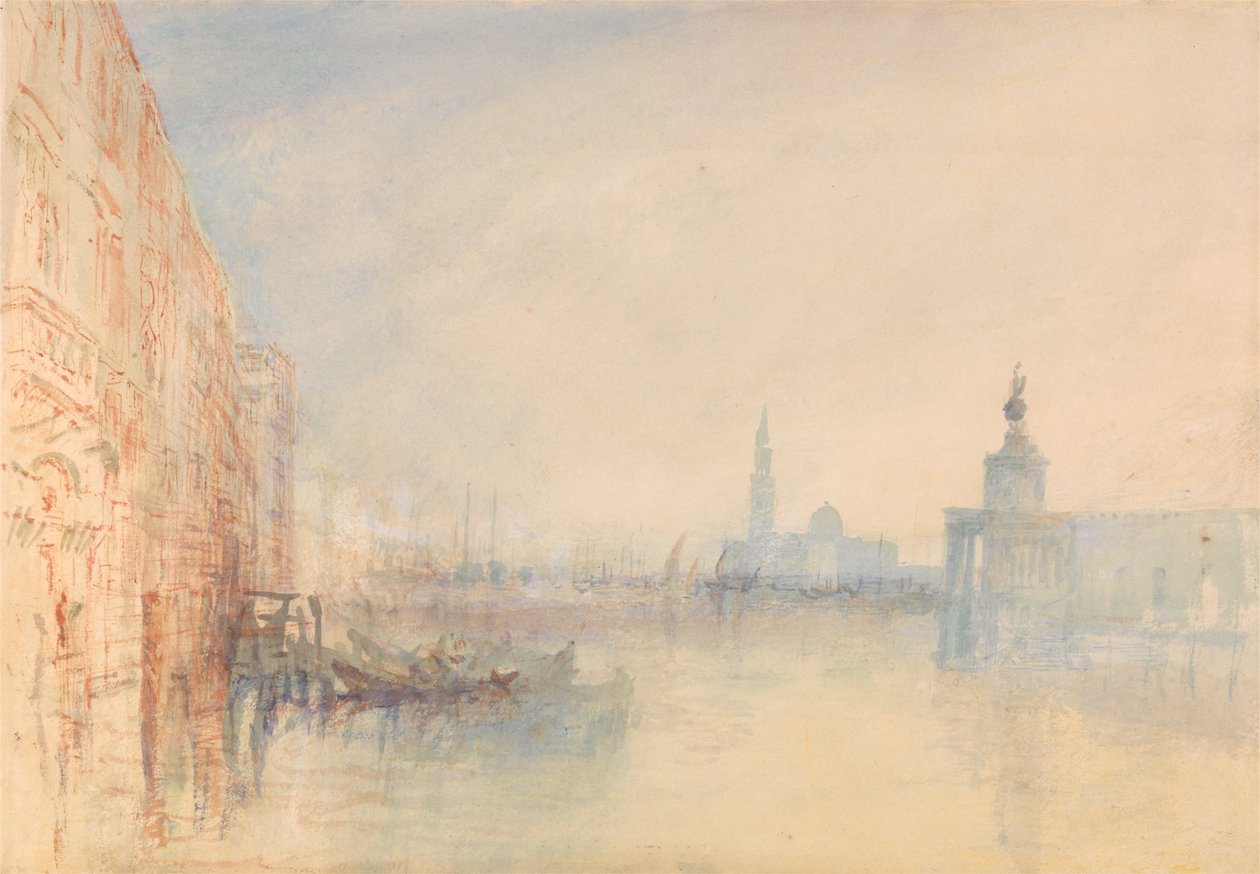 Venezia, munningen av Canal Grande av Joseph Mallord William Turner