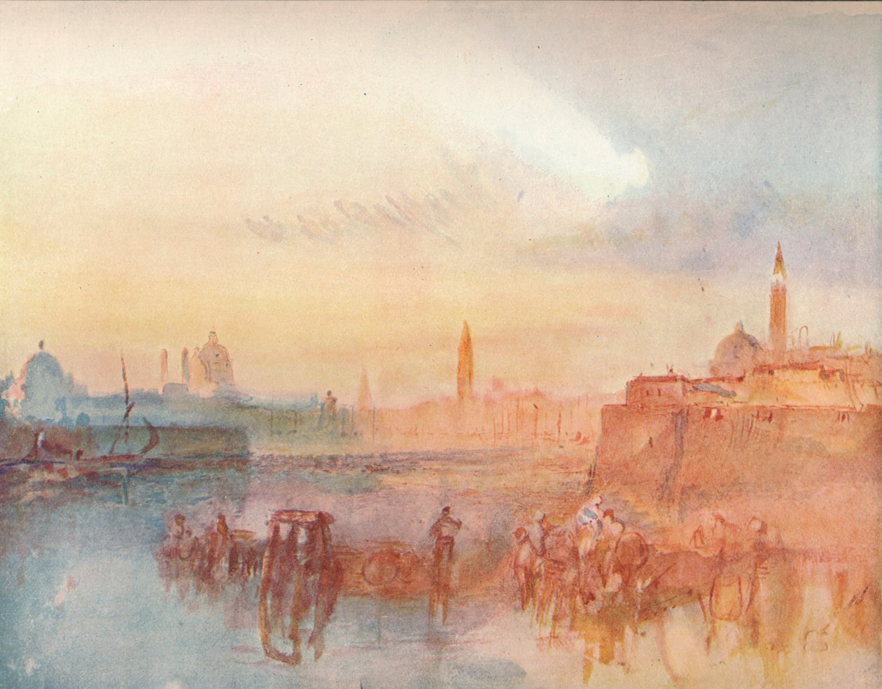 Venezia: The Salute from S. Giorgio Maggiore, 1909 av Joseph Mallord William Turner