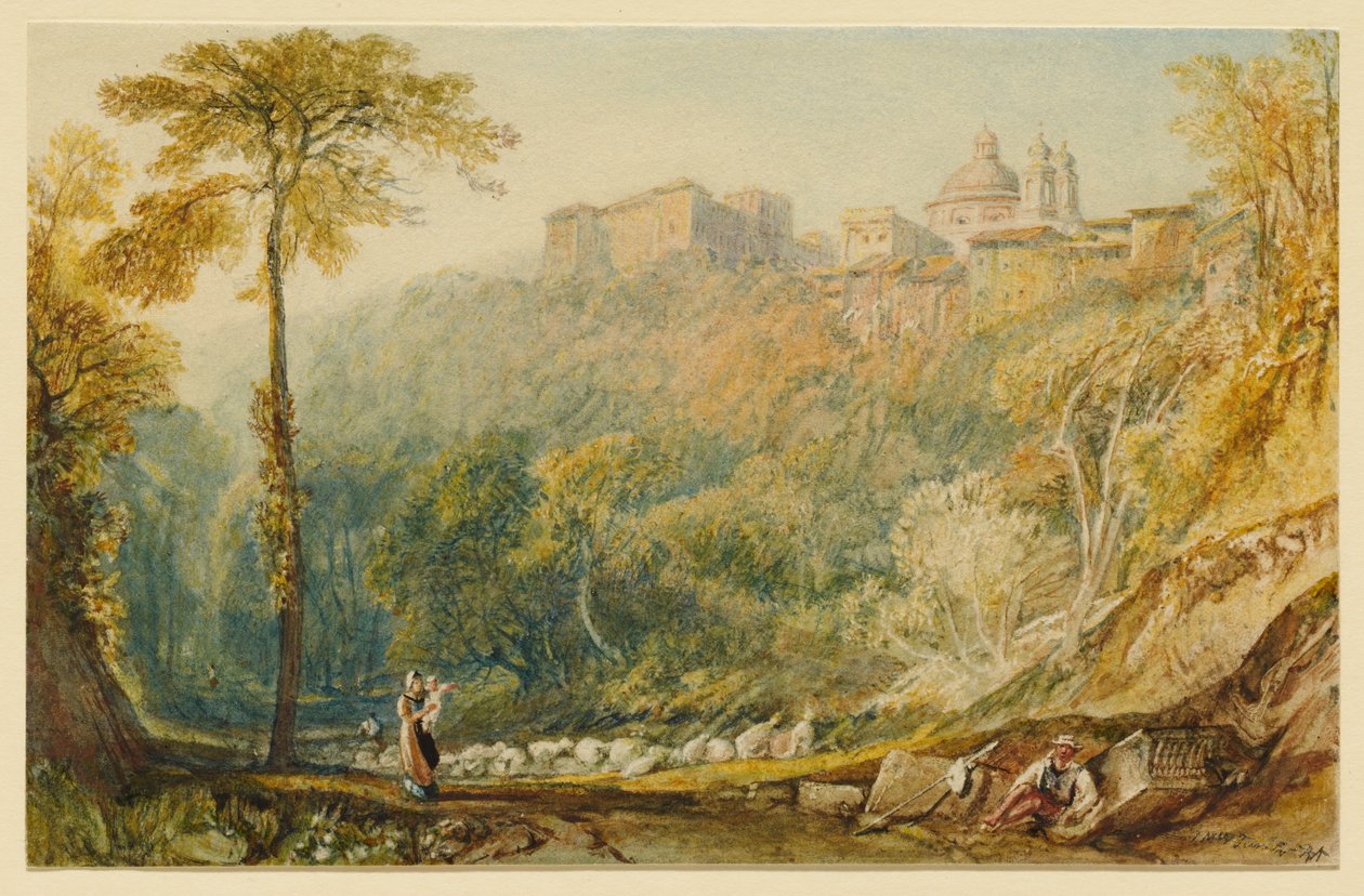 Utsikt over La Riccia (Ariccia) av Joseph Mallord William Turner