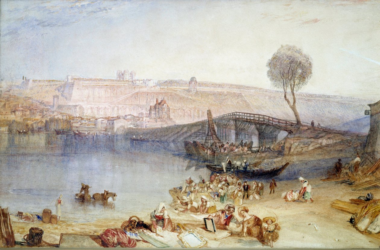 Utsikt over stedet og slottet Saint Germain en Laye. Maleri av Joseph Mallord William Turner (1775-1851) av Joseph Mallord William Turner