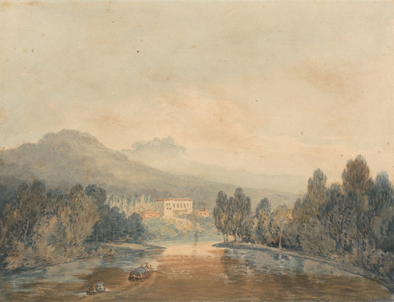 Villa Salviati ved Arno av Joseph Mallord William Turner