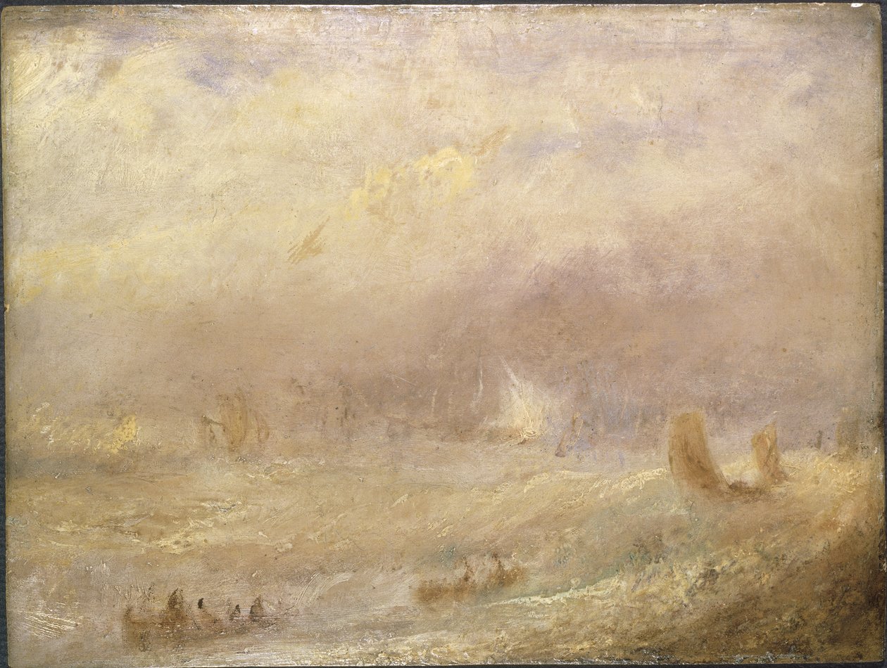 Vue de Deal - View of Deal, av Turner, Joseph Mallord William (1775-1851). Olje på papir. Mål: 24,5x32 cm. Nationalmuseum Stockholm av Joseph Mallord William Turner