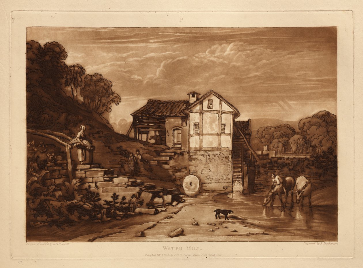 Vannmølle av Joseph Mallord William Turner
