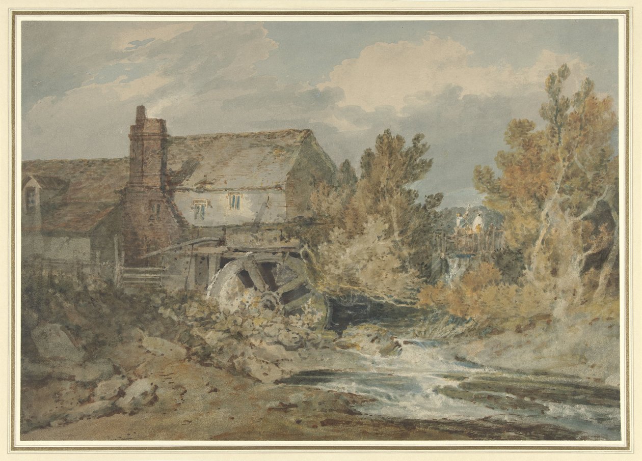 Vannmølle nær en flytende bekk vannmølle nær en rennende bekk av Joseph Mallord William Turner