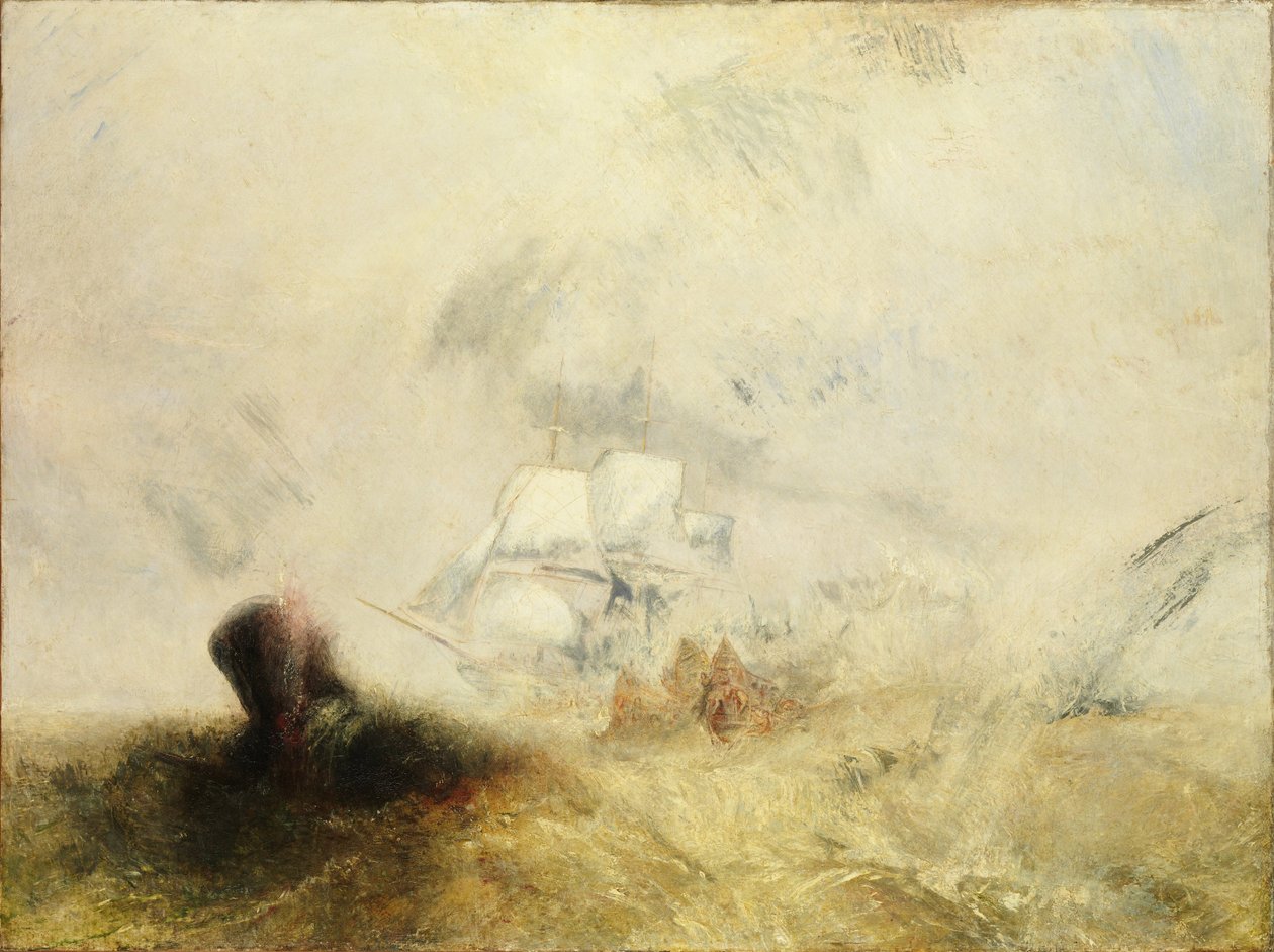Hvalfangere, ca. 1845 av Joseph Mallord William Turner