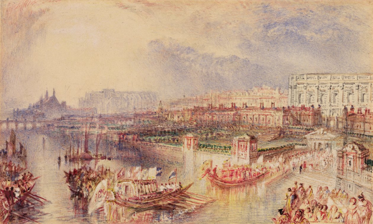 Whitehall, ca. 1835 (akvarell på papir) av Joseph Mallord William Turner