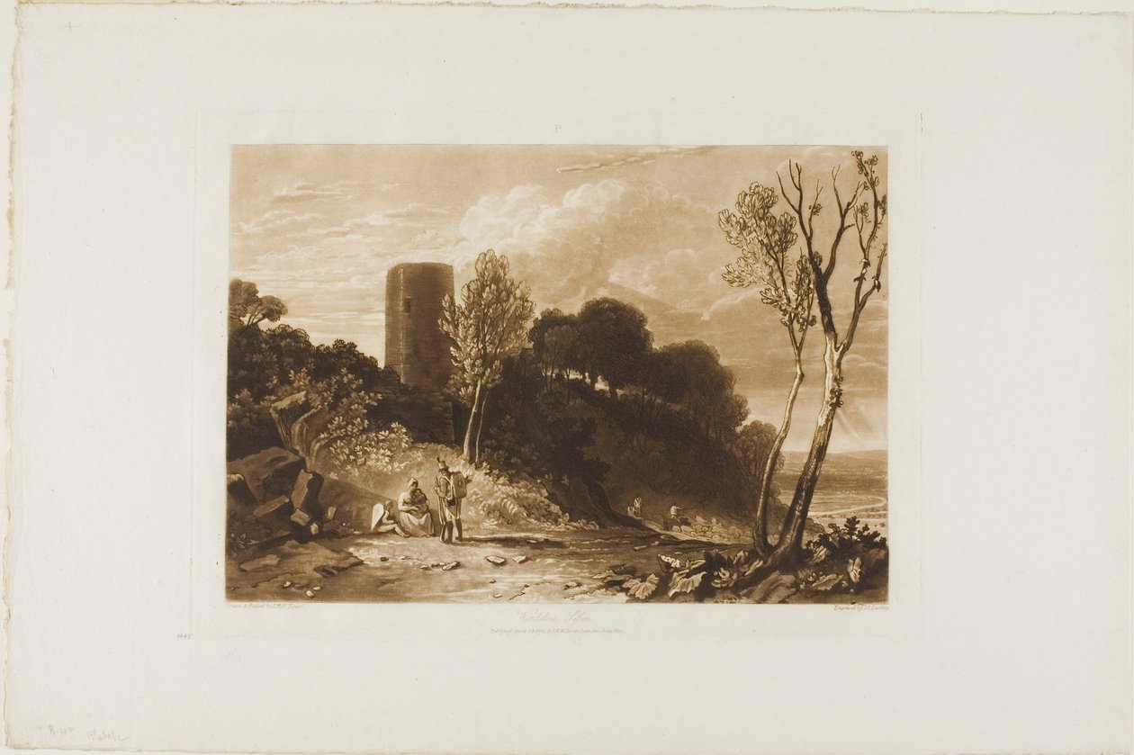 Winchelsea, Sussex, plate 42 fra Book of Studies av Joseph Mallord William Turner