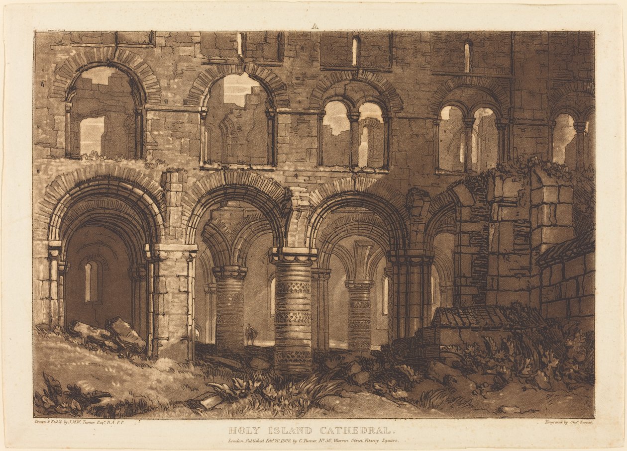 Holy Island Cathedral av Joseph Mallord William Turner and Charles Turner