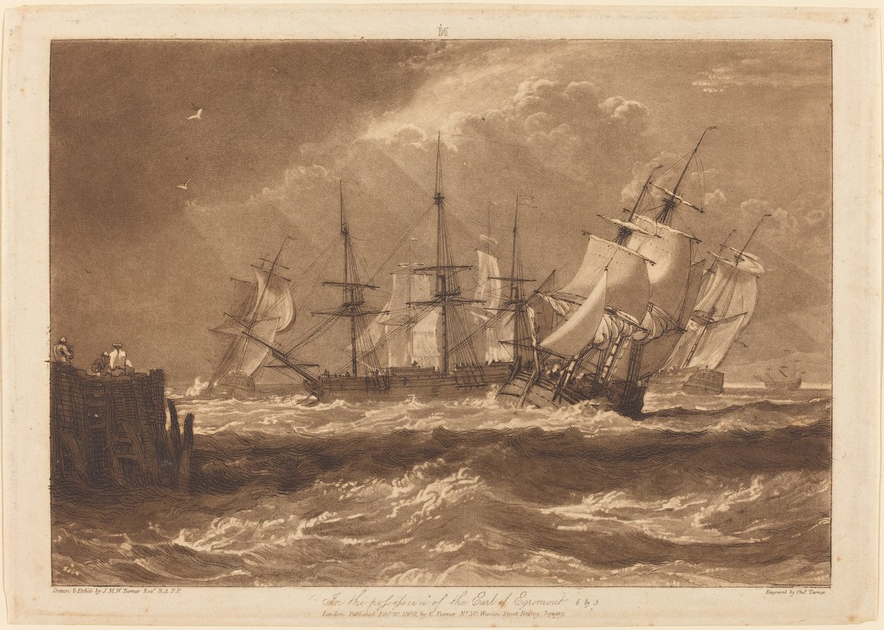 Sendes i en bris av Joseph Mallord William Turner and Charles Turner