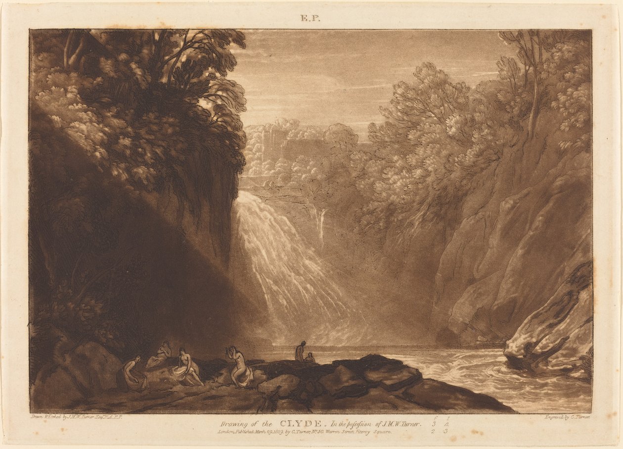 The Fall of the Clyde av Joseph Mallord William Turner and Charles Turner