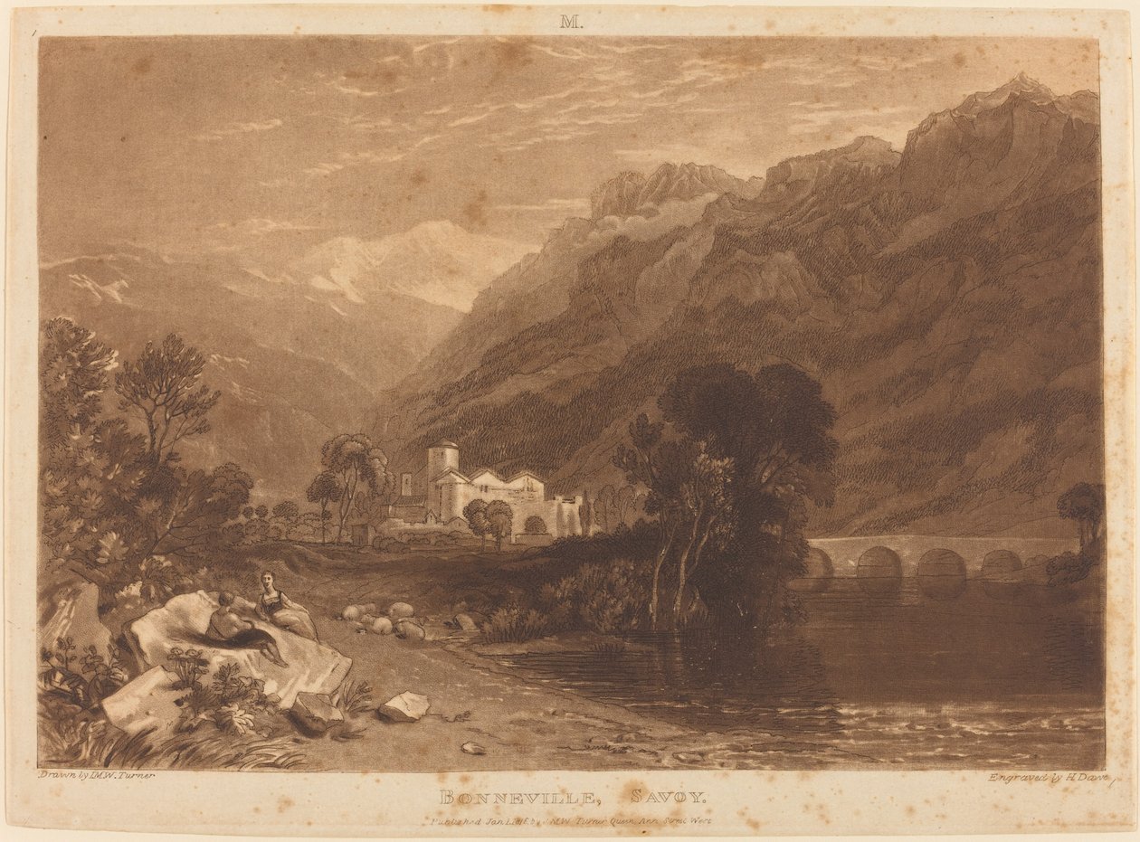 Bonneville av Joseph Mallord William Turner and Henry Edward Dawe
