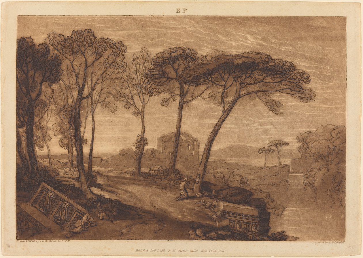 Templet til Minerva Medica av Joseph Mallord William Turner and Robert Dunkarton