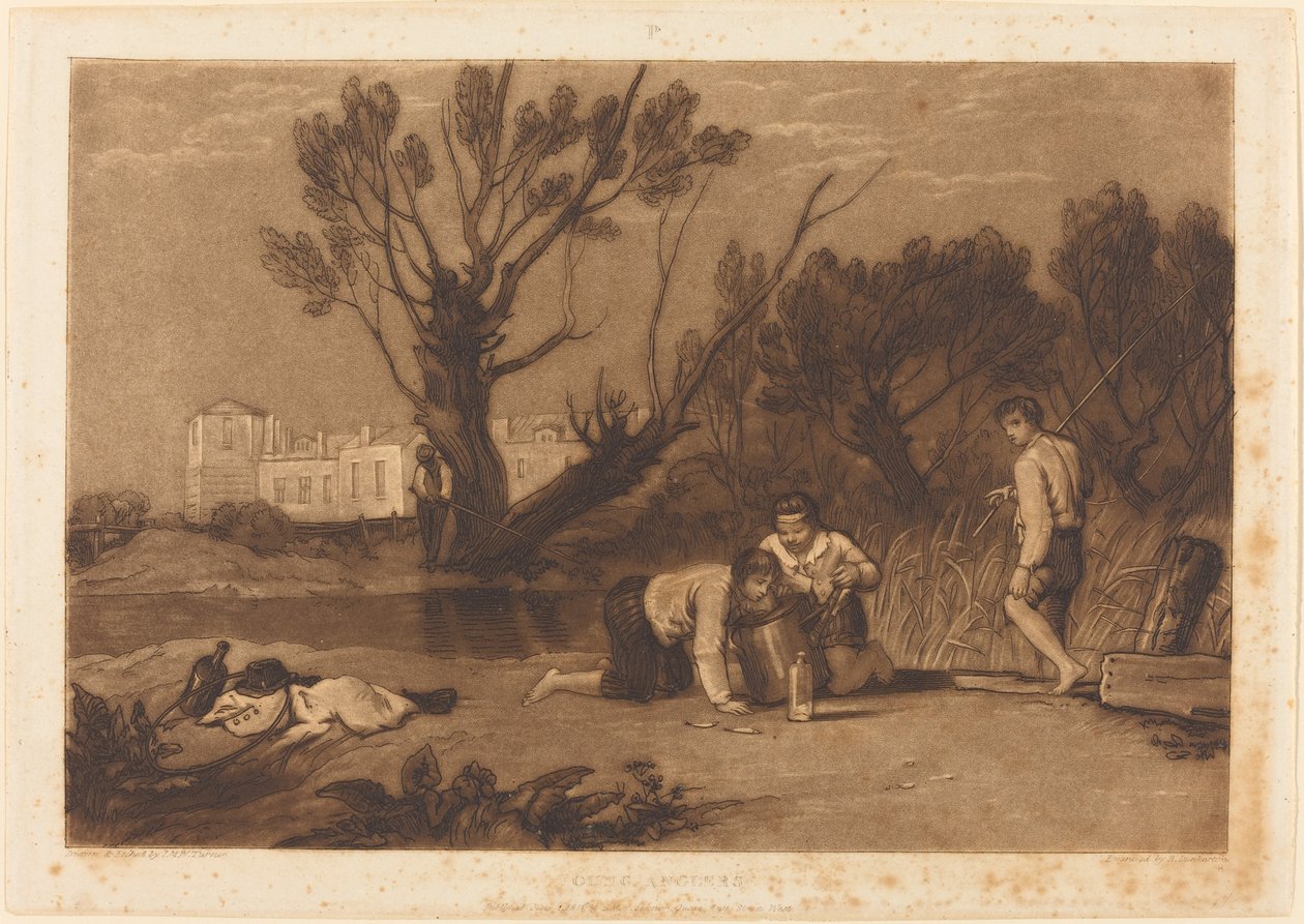 Unge sportsfiskere av Joseph Mallord William Turner and Robert Dunkarton