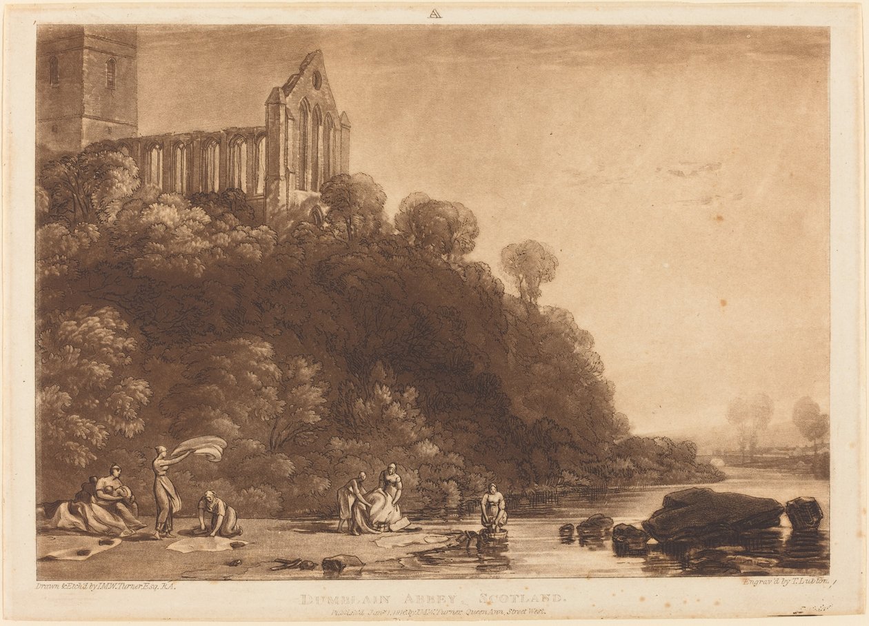 Dumblain Abbey av Joseph Mallord William Turner and Thomas Goff Lupton