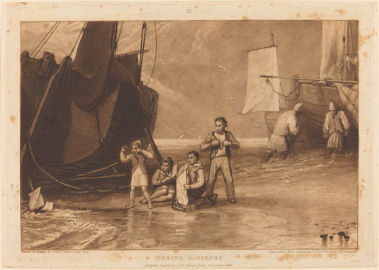 Marine Dabblers av Joseph Mallord William Turner and William Say