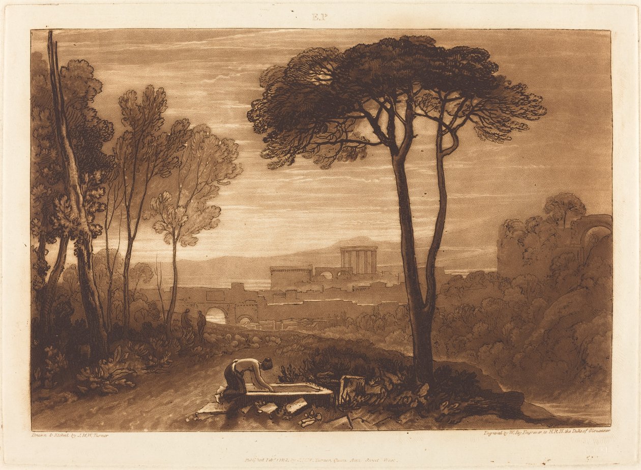 Scene i Campagna av Joseph Mallord William Turner and William Say