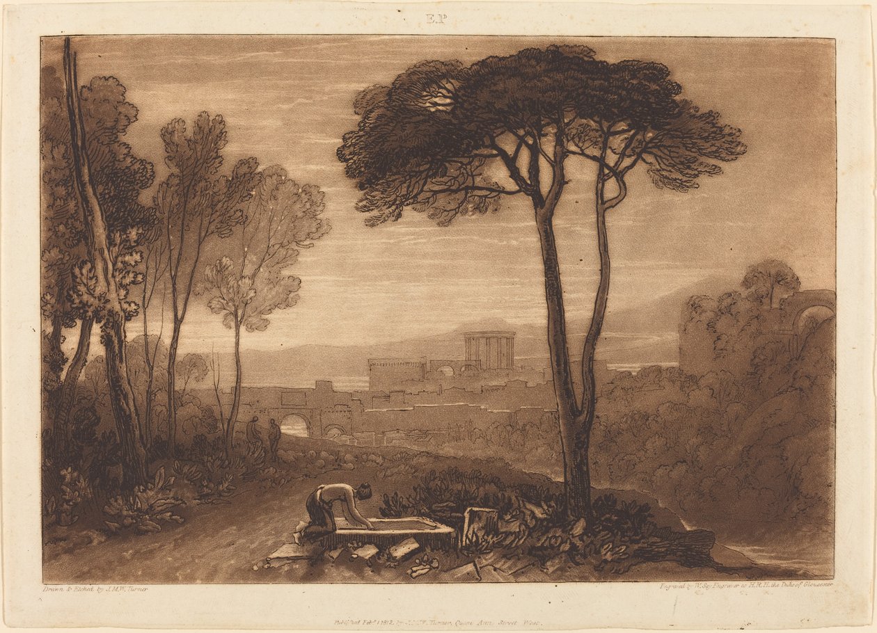 Scene i Campagna av Joseph Mallord William Turner and William Say