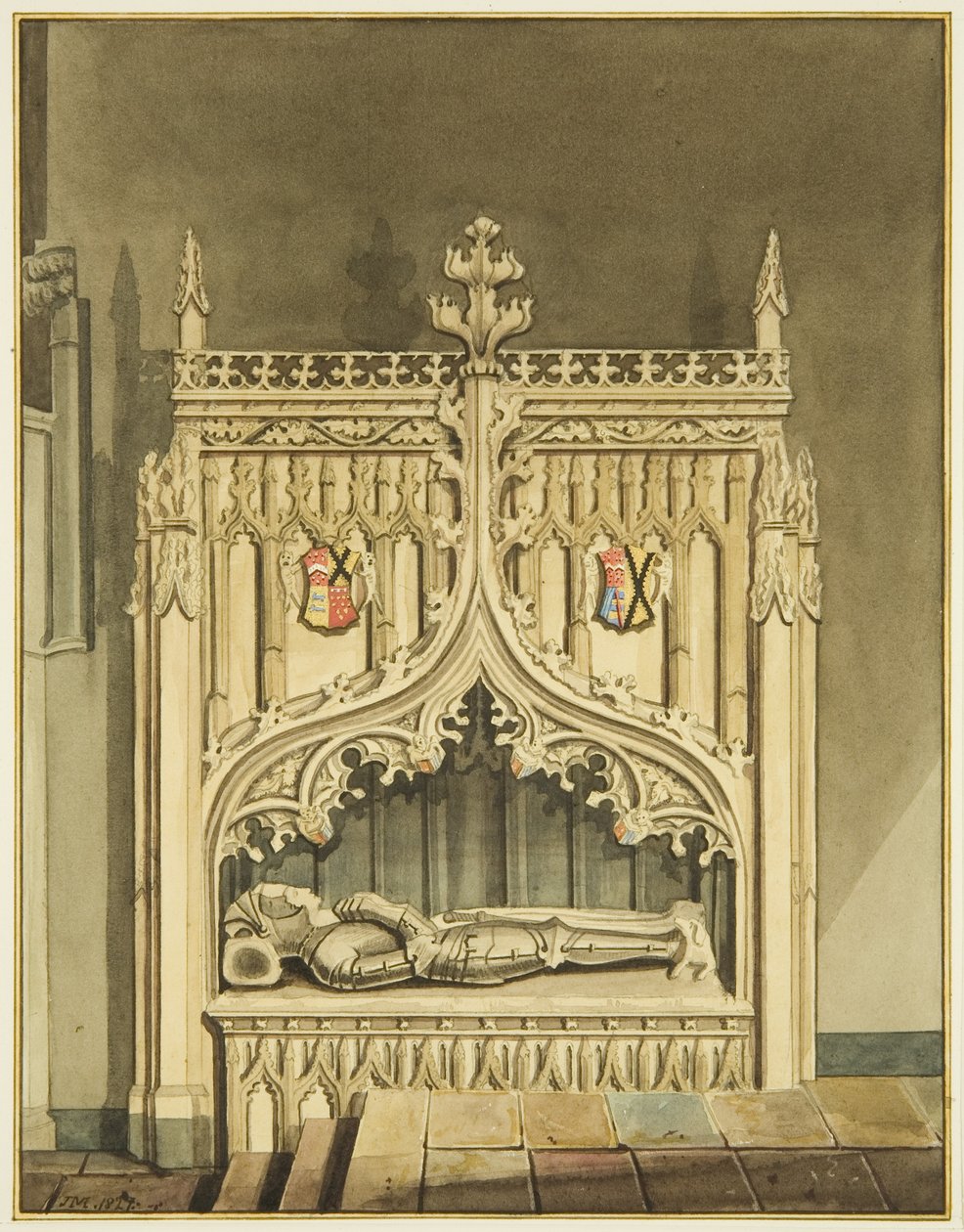 Berkeleys monument ved altertrinnene til St Mark