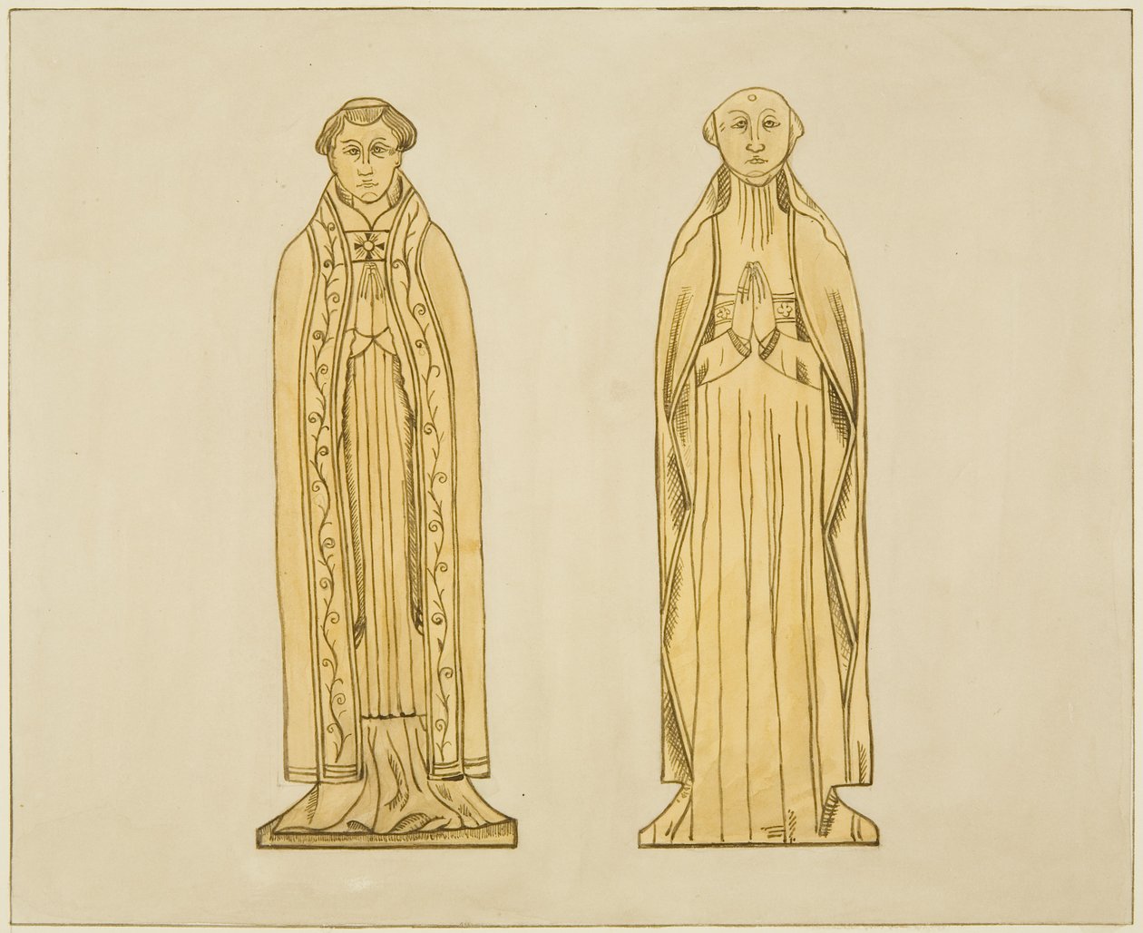 Messing i Temple Church (akvarell på papir) av Joseph Manning