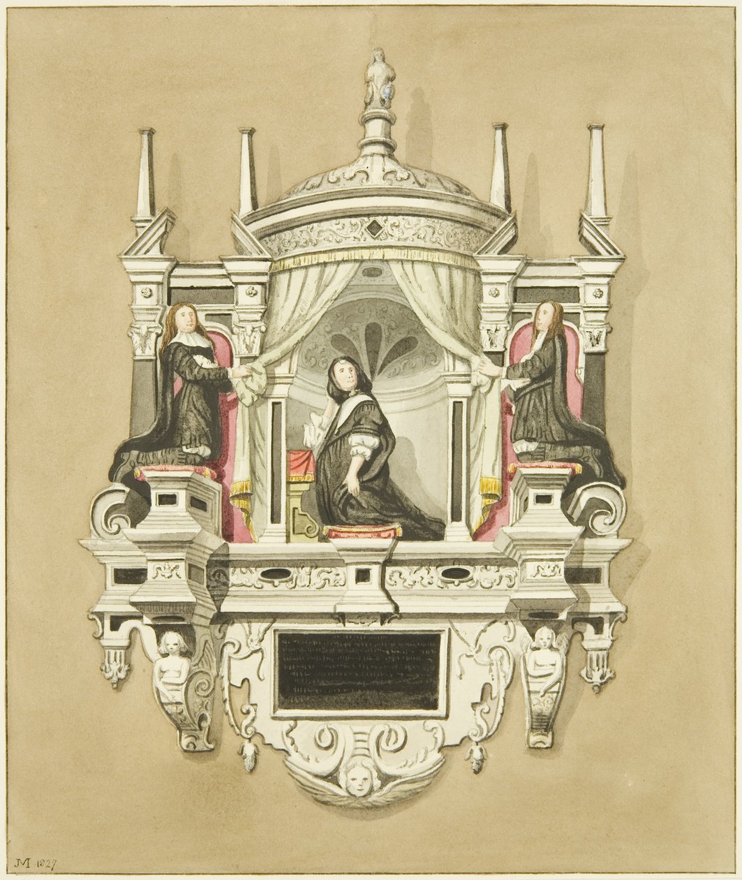 Monument av fru Baynton i St Mark