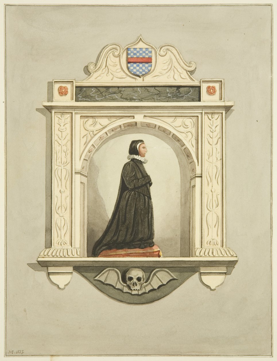 Monument av fru James i St Mark