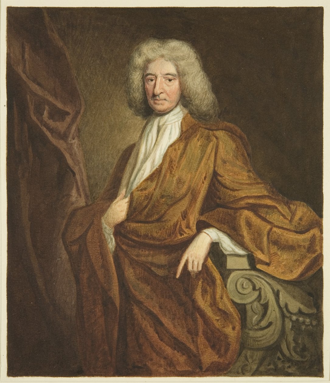 Portrett i Council House of Edward Colston (blyant og akvarell på papir) av Joseph Manning