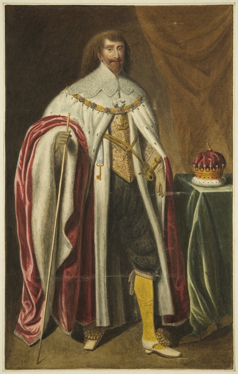 Portrett i Council House of the Earl of Pembroke (blyant og akvarell på papir) av Joseph Manning
