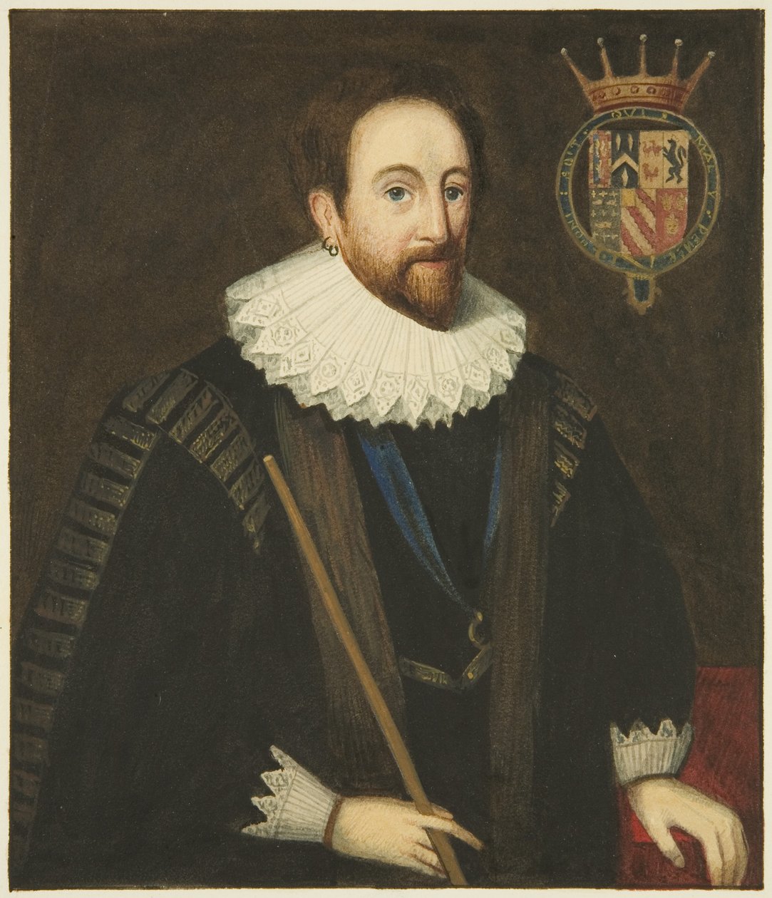 Portrett i rådhuset til jarlen av Pembroke (akvarell på papir) av Joseph Manning