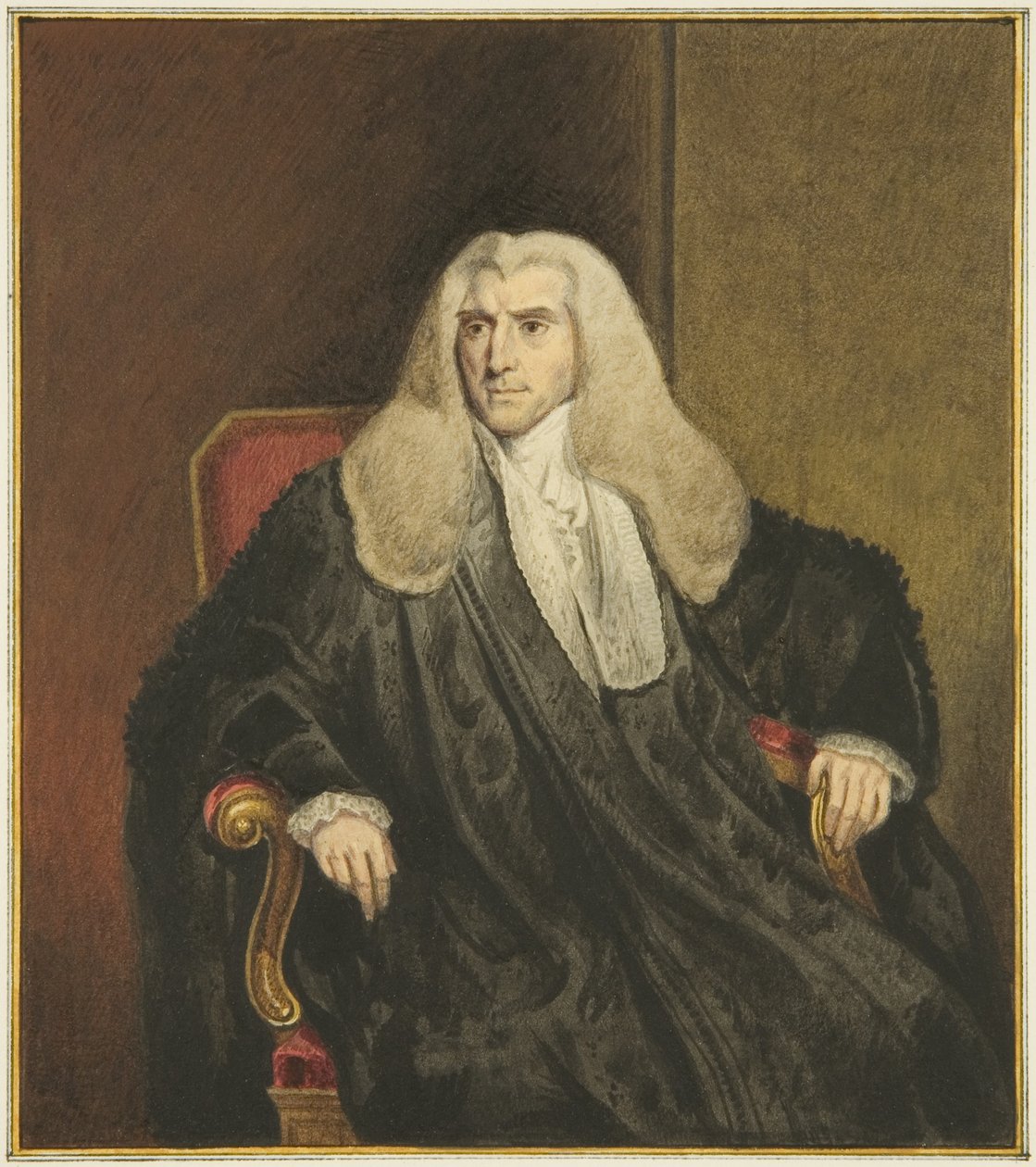 Portrett i Mansion House, Queen Square, av Sir Vicary Gibbs (akvarell på papir) av Joseph Manning