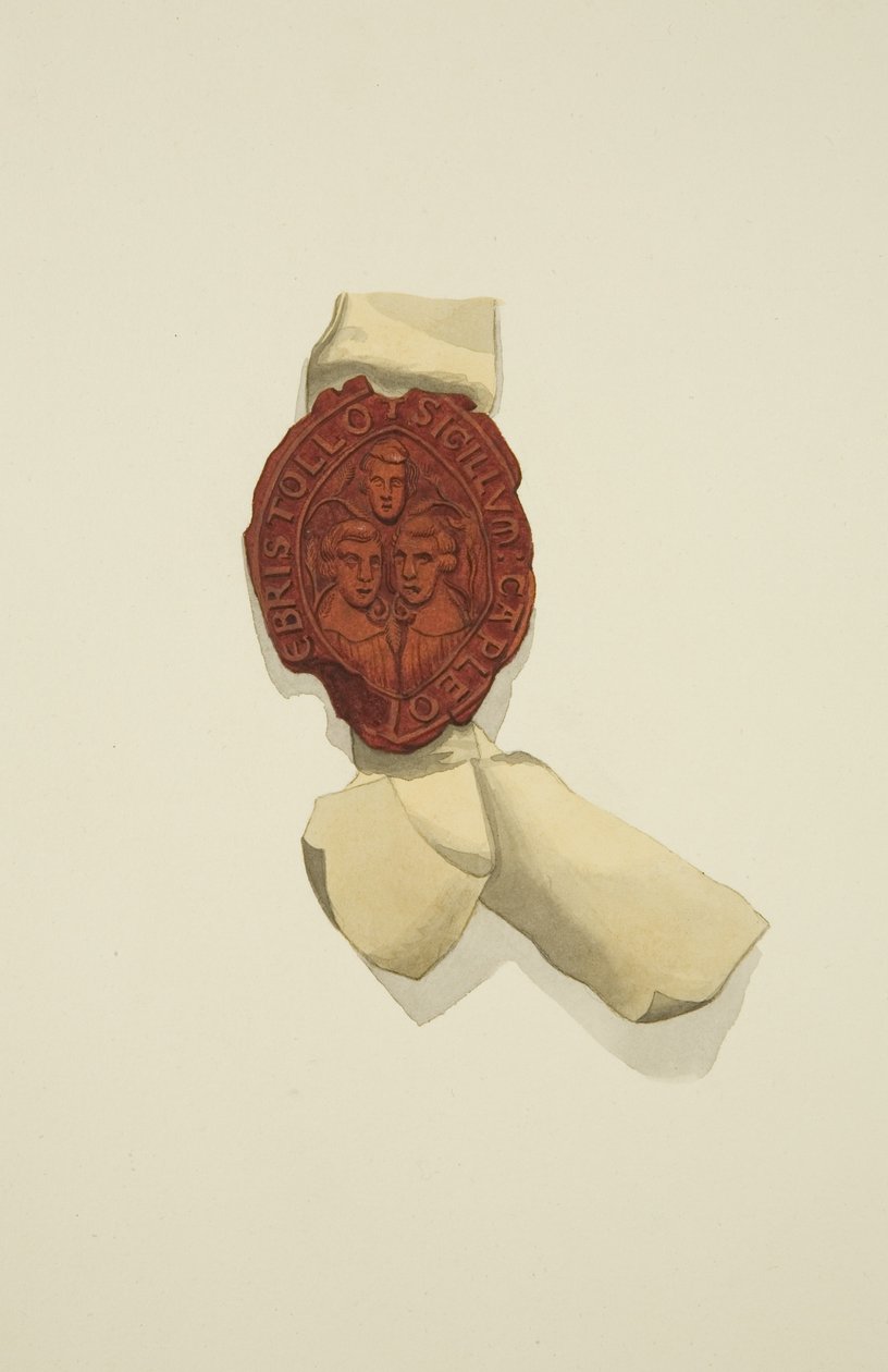 Seal of the Calendaries of Bristol (akvarell på papir) av Joseph Manning