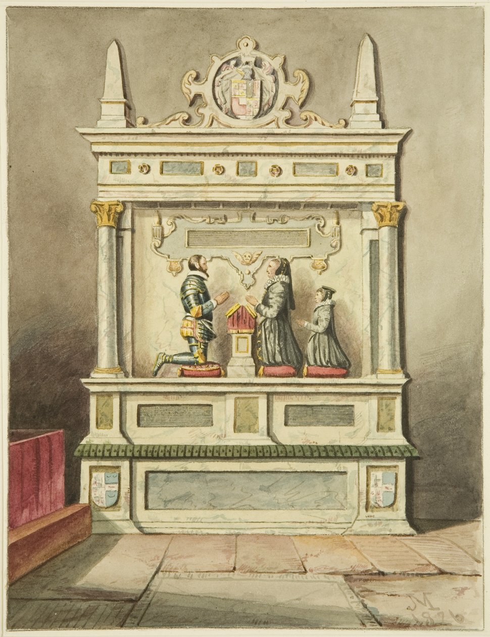 Sir Charles Somerset, hans dame og døtre Monument, i St James