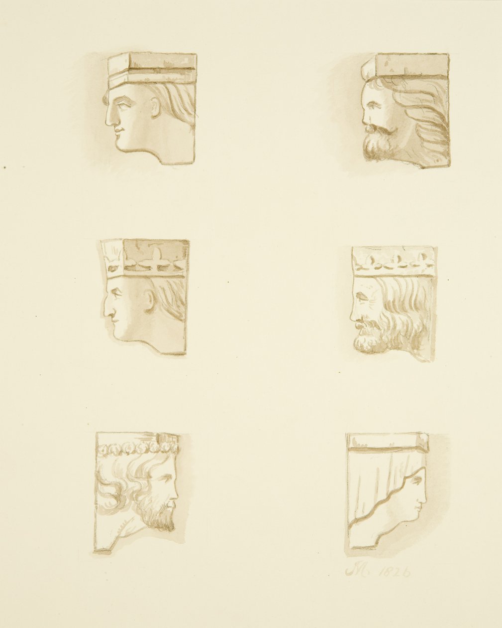 Six Corbels in Roof of St James