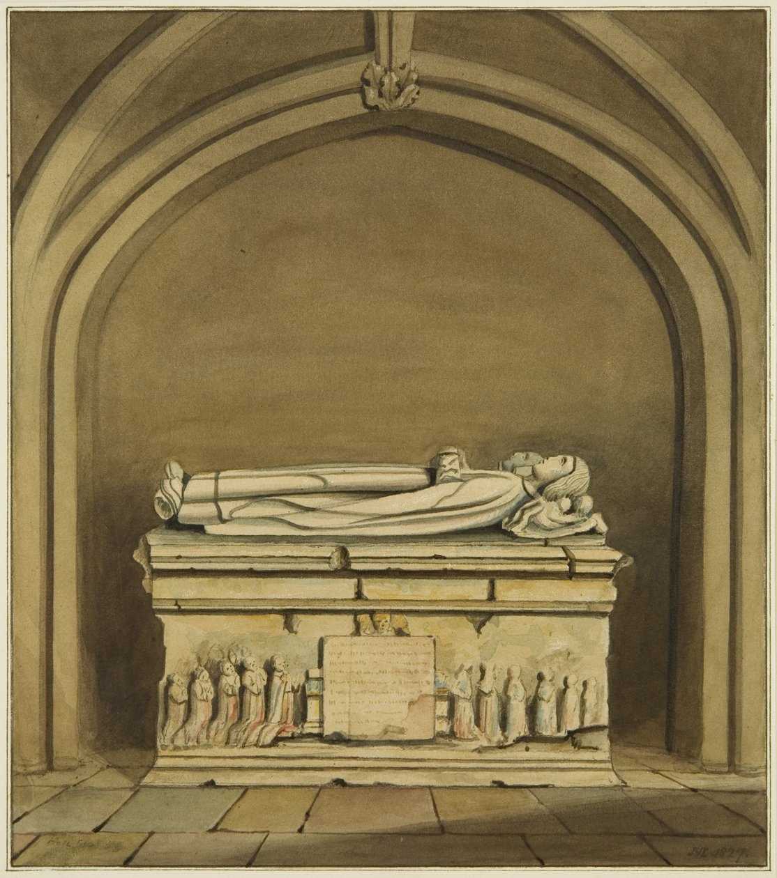 Tomb til Thomas Rowley og hans kone i krypten til St John
