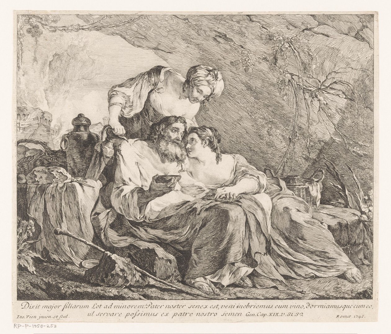 Lot og døtrene hans av Joseph Marie Vien (I)