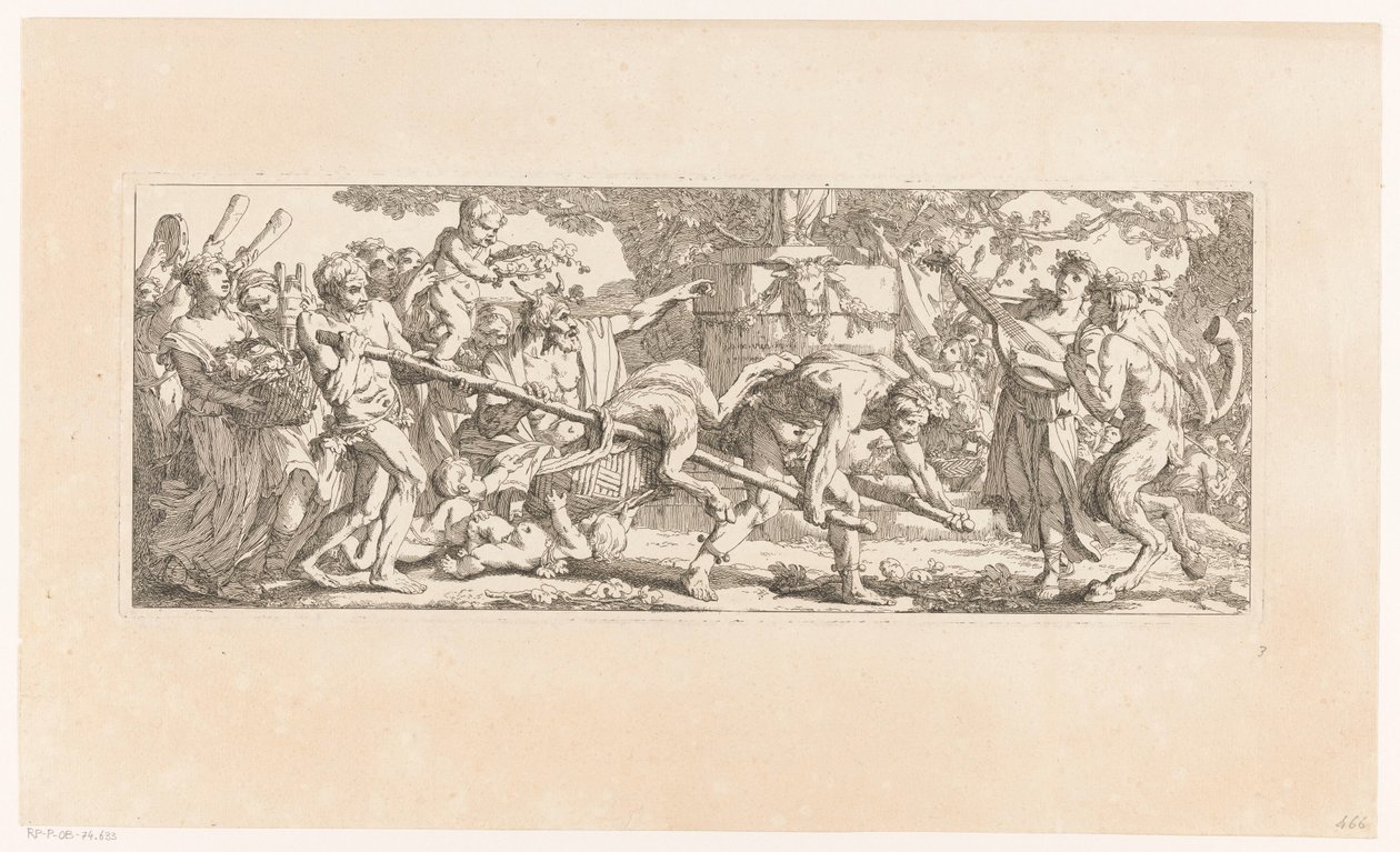 Ofring til Bacchus The Works of the Harvest (serietittel) av Joseph Marie Vien (I)
