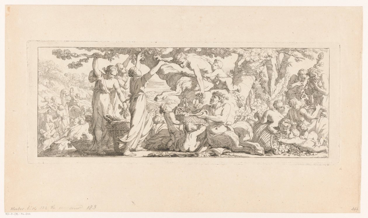 Plukker druene Les travaux de la vendange (serietittel) av Joseph Marie Vien (I)
