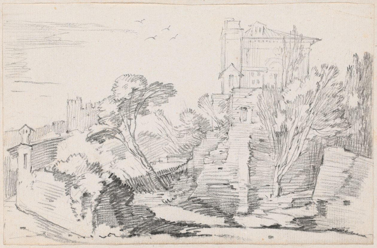 Casino Farnese på Palatinerhøyden, Roma av Joseph Marie Vien