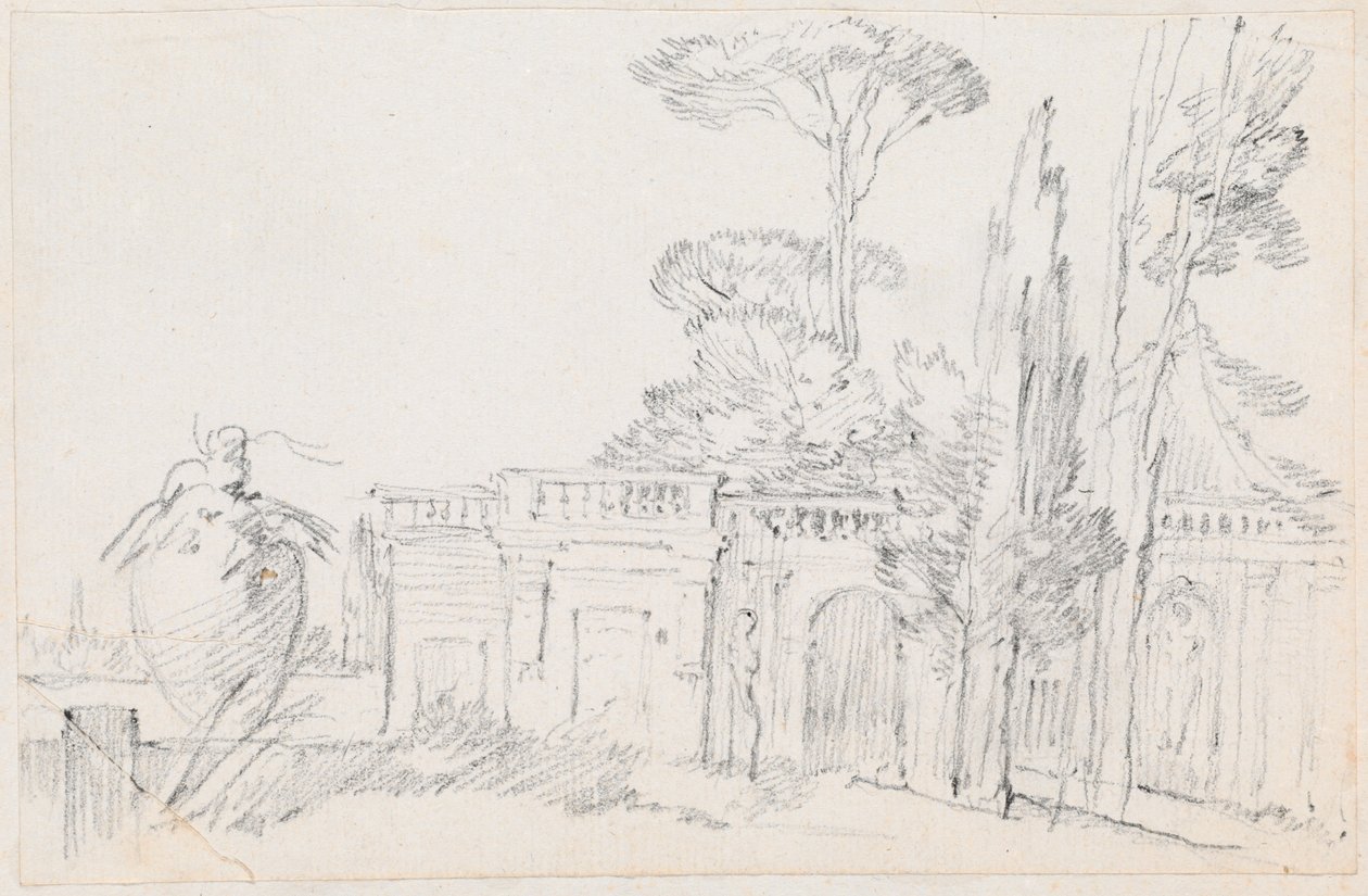 Hagene til en italiensk villa av Joseph Marie Vien