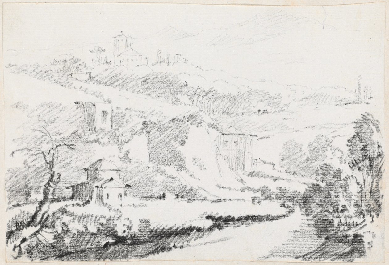 Landskap i Alban Hills av Joseph Marie Vien