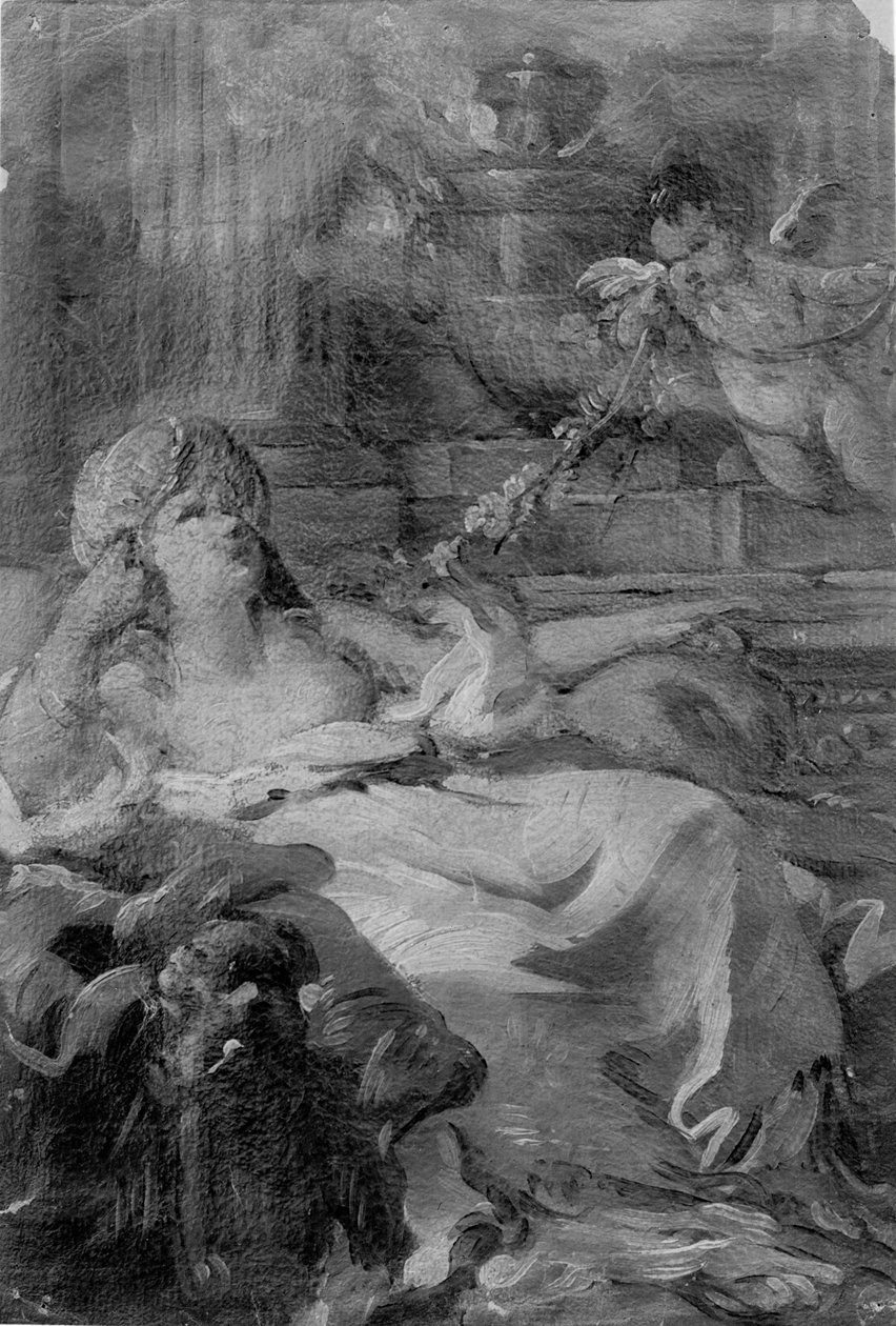 Kvinne liggende, 1700-tallet. av Joseph Marie Vien the Elder