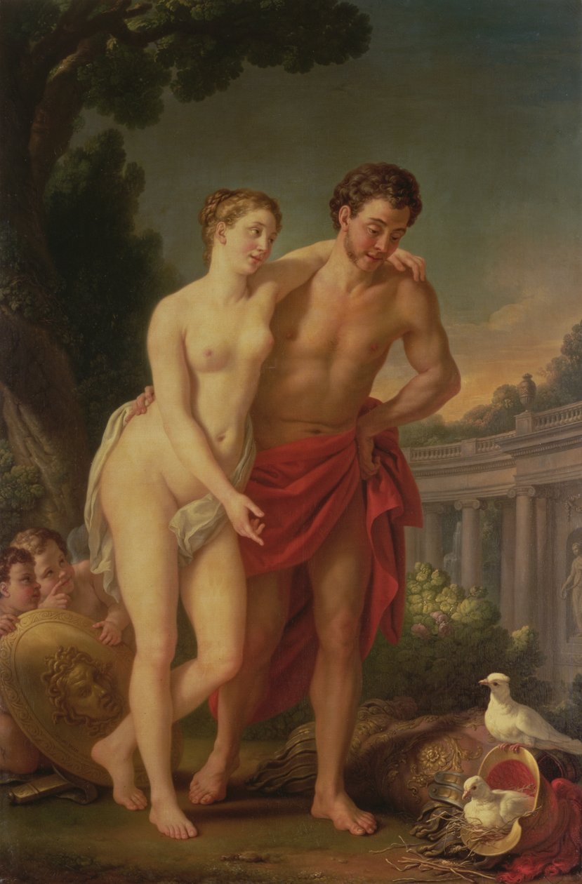 Mars og Venus, 1767-8 av Joseph Marie, the Elder Vien