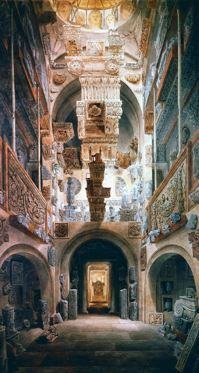 Kuppelformet hall til Soane House av Joseph Michael Gandy