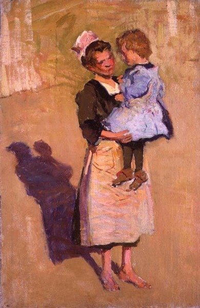 The Nursemaid (olje på lerret) av Joseph Milner Kite