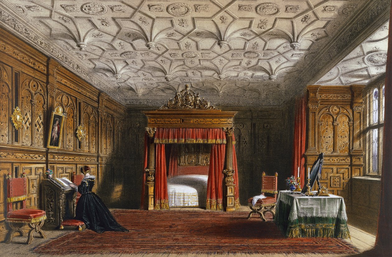 Innlagt kammer, Sizergh, Westmoreland av Joseph Nash