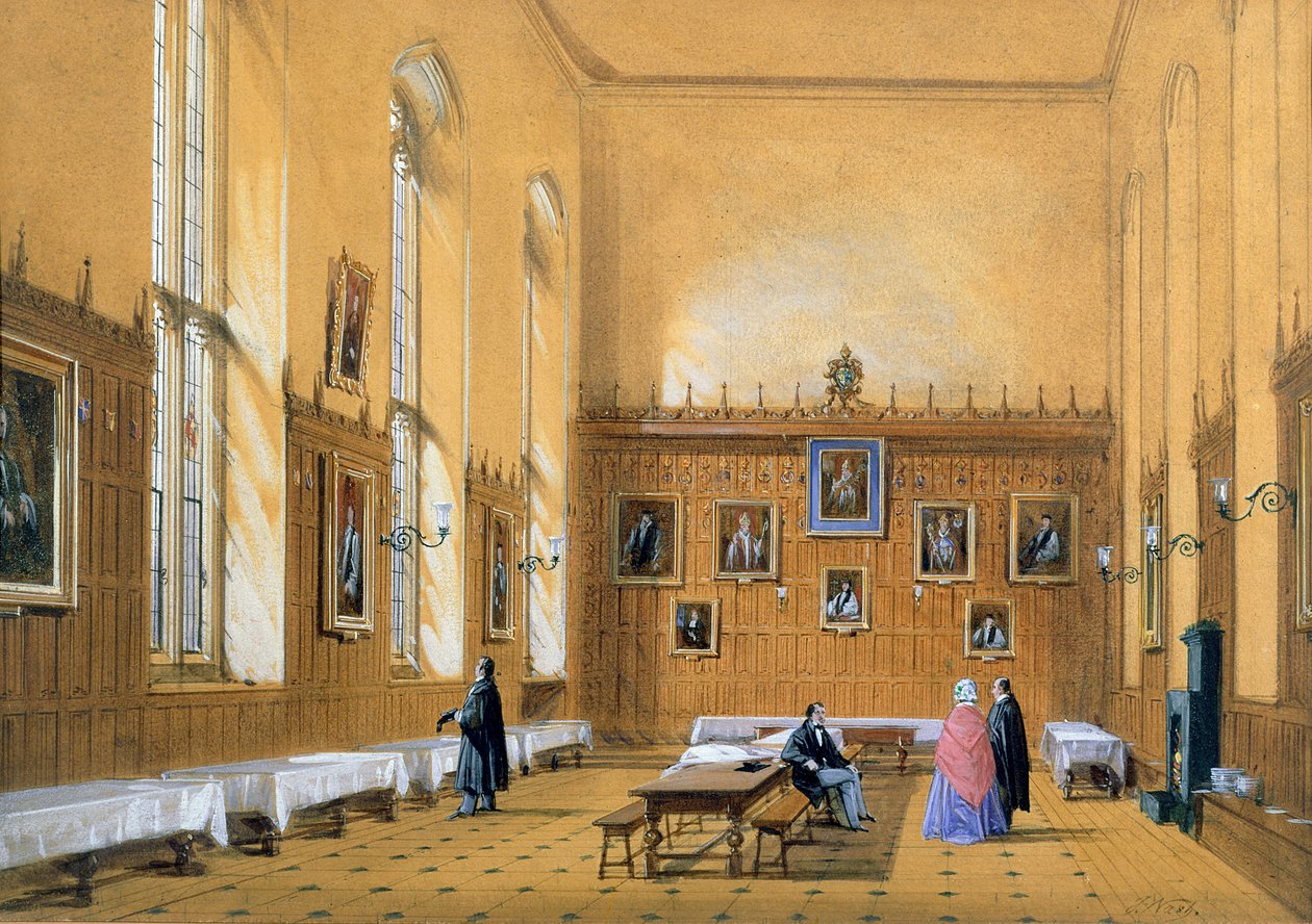 New College Hall, 1858 av Joseph Nash