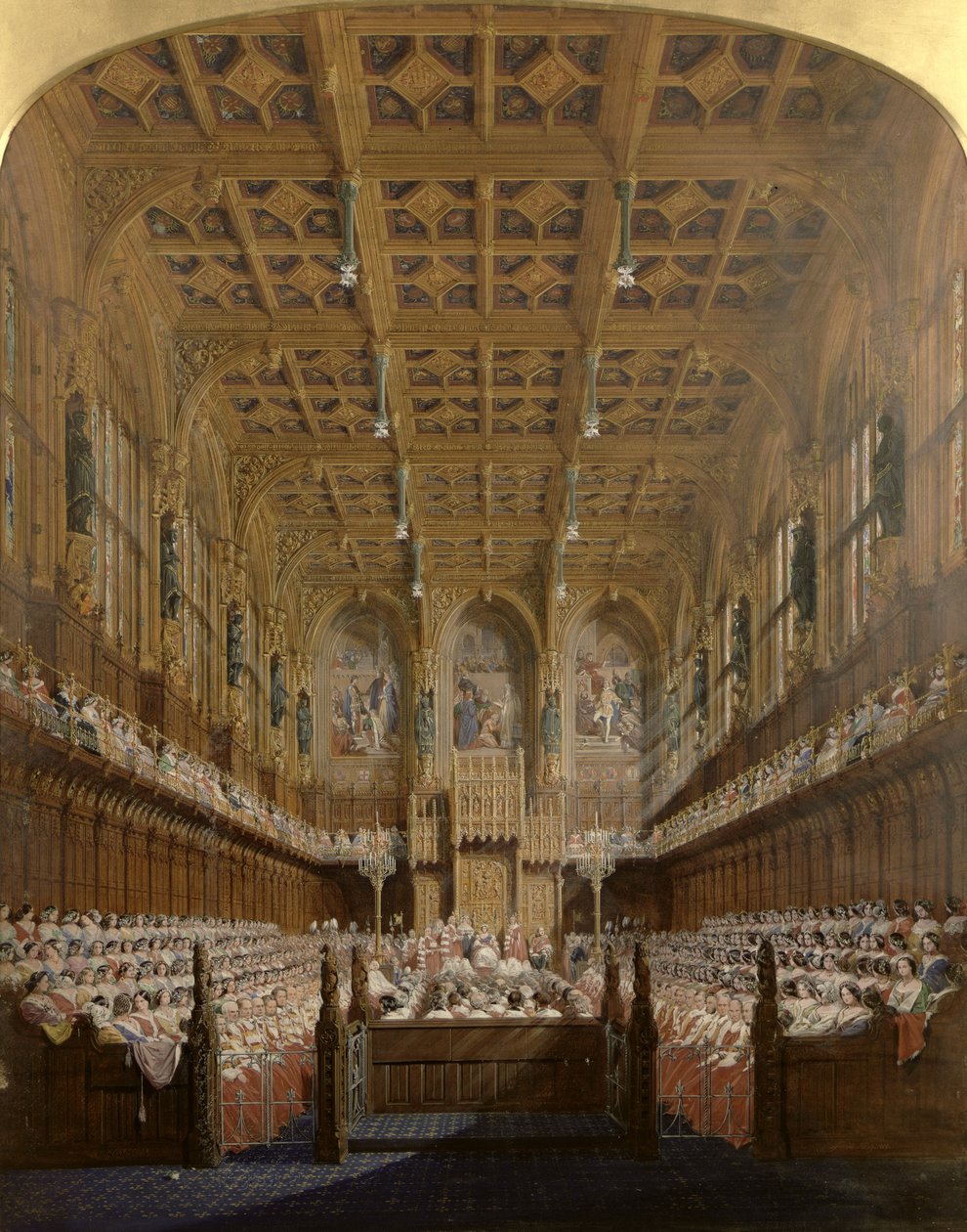 Dronning Victoria i House of Lords av Joseph Nash