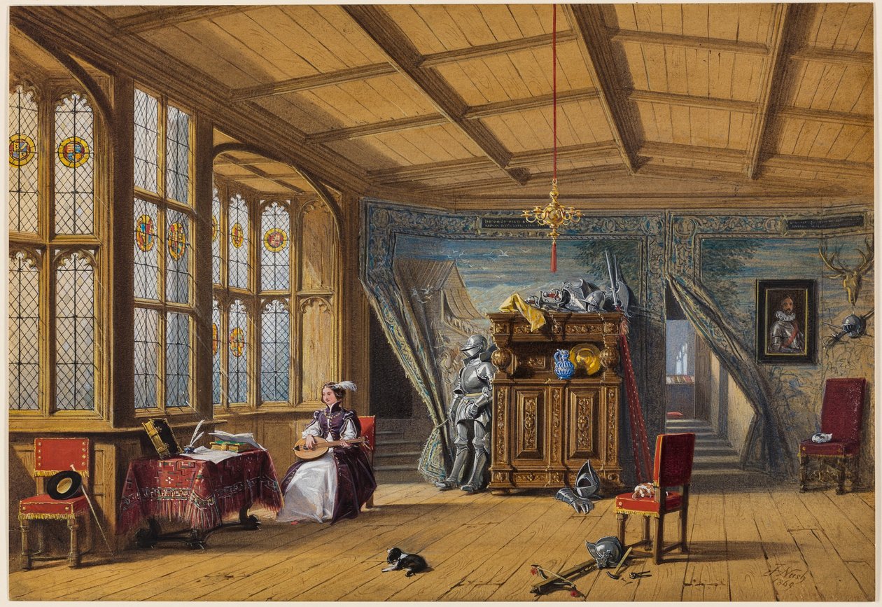 Rom som fører til kapellet, Knowle, Kent av Joseph Nash